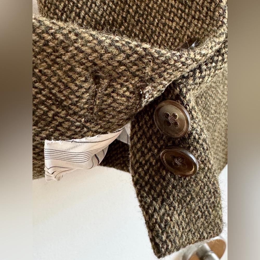RALPH LAUREN PURPLE LABEL TWEED SPORT COAT BLAZER GREEN $2495 42 L JACKET OLIVE - Picture 3 of 8